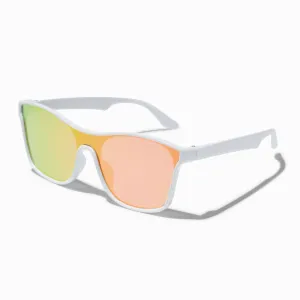 Claire's Club Shield Sunglasses | White