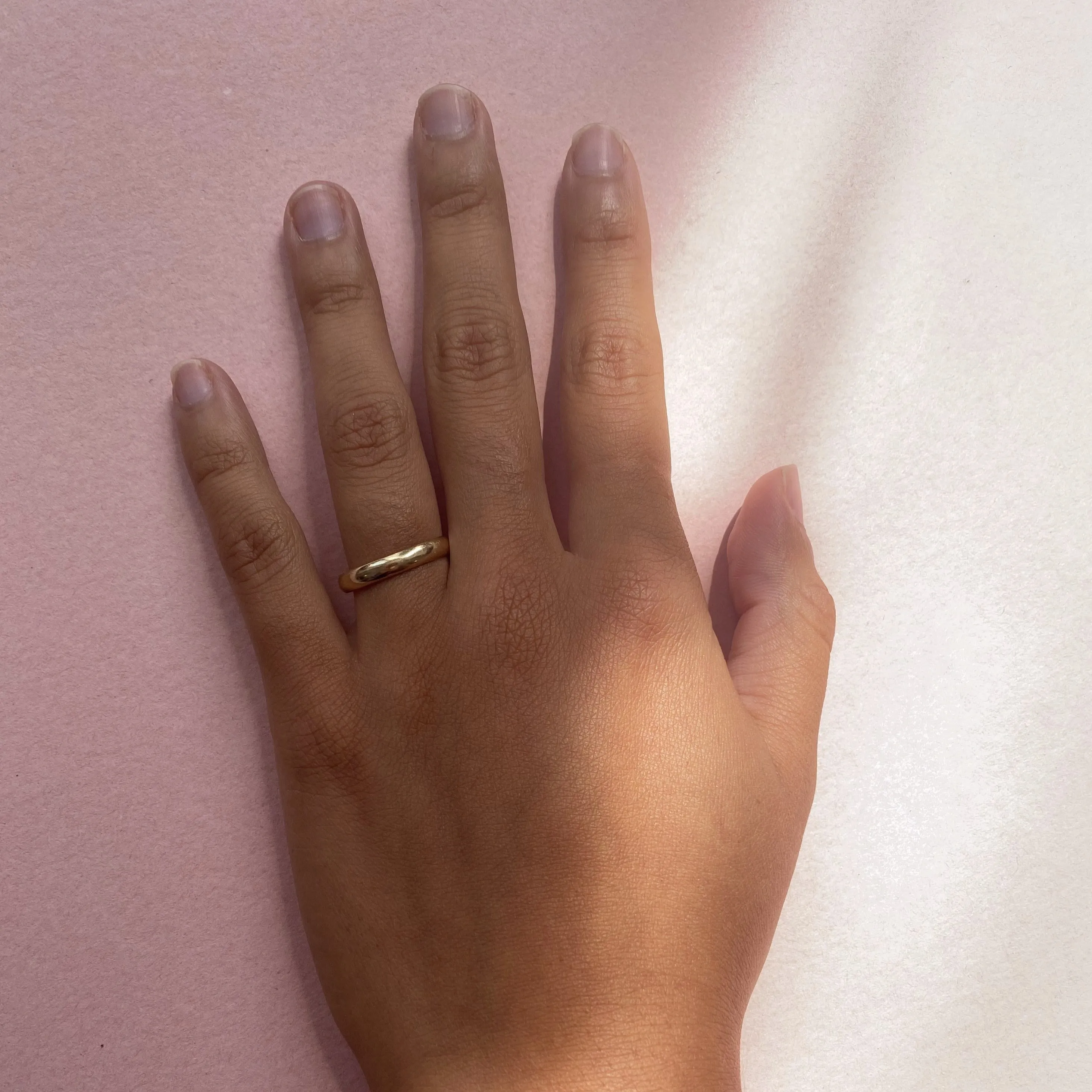 CLASSIC HIGH ROUNDED BAND | 14K GOLD