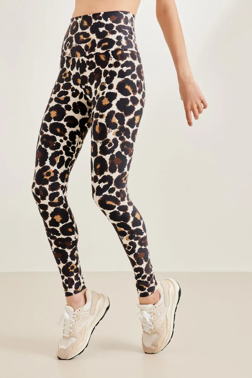 Classic Leggings High Waistband | Leopard Off White