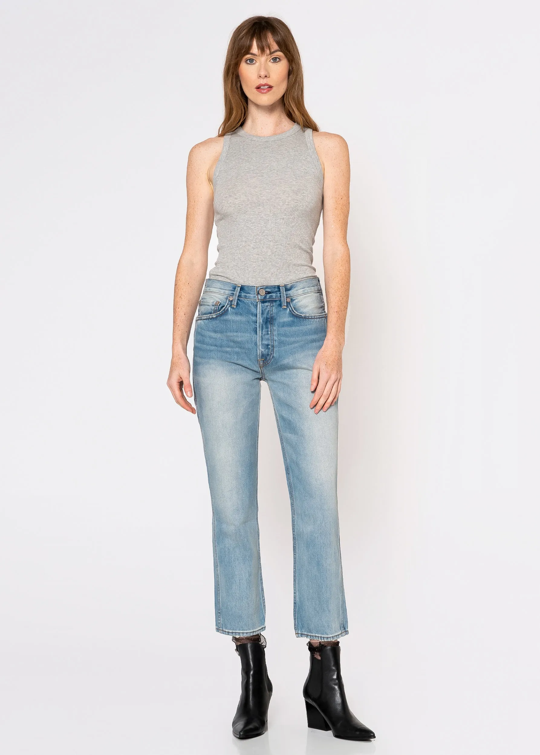 Claude High Rise Crop Straight