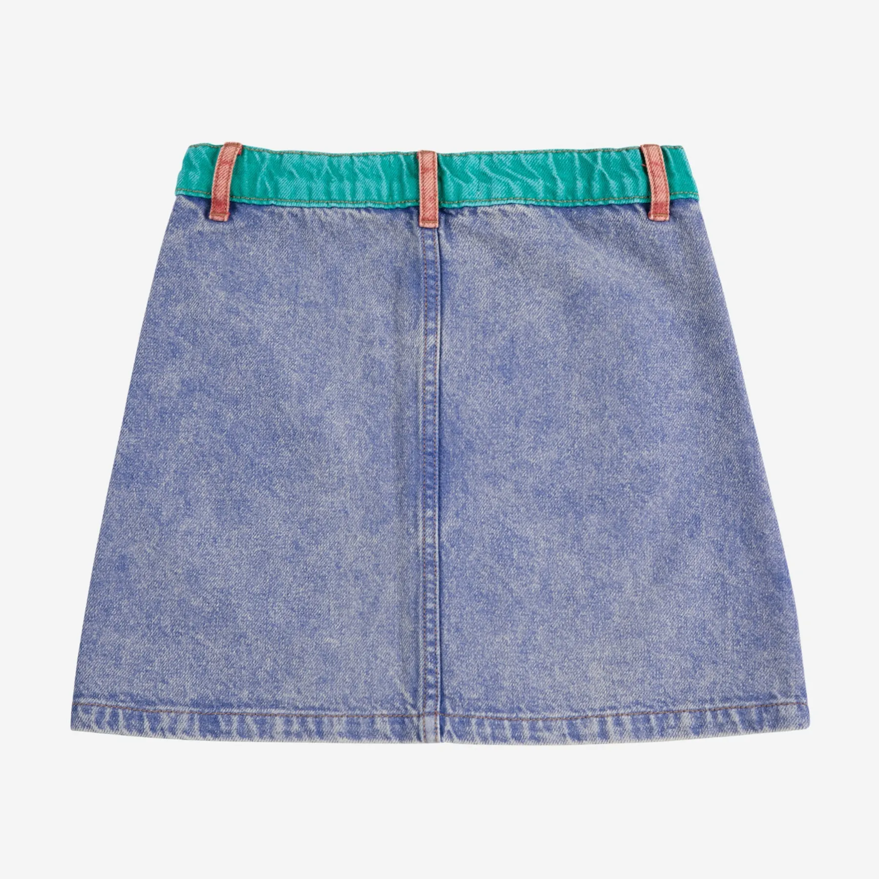Colour Block Denim Skirt by Bobo Choses