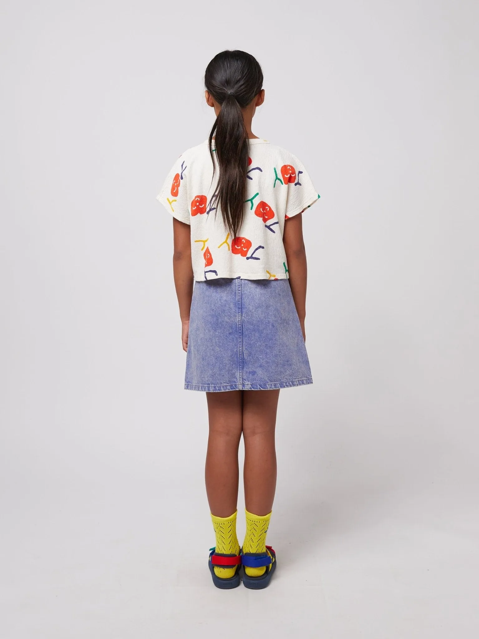 Colour Block Denim Skirt by Bobo Choses