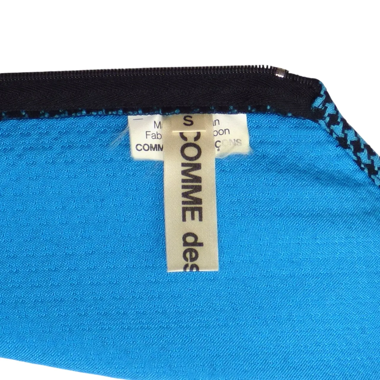 COMME DES GARCONS- 2000 Blue Houndstooth Dress, Size 6