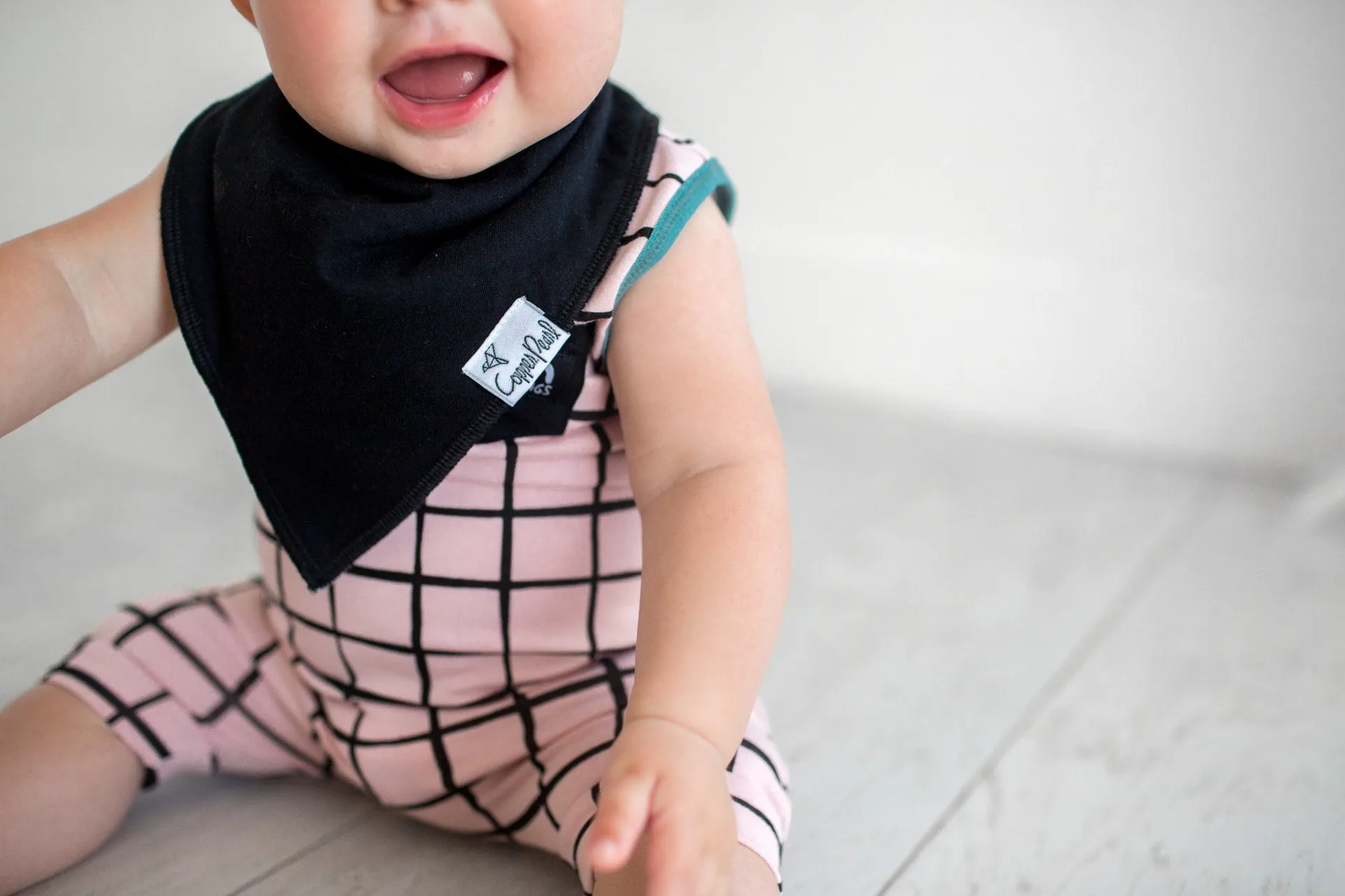 Copper Pearl Black Basics Bandana Bib Set