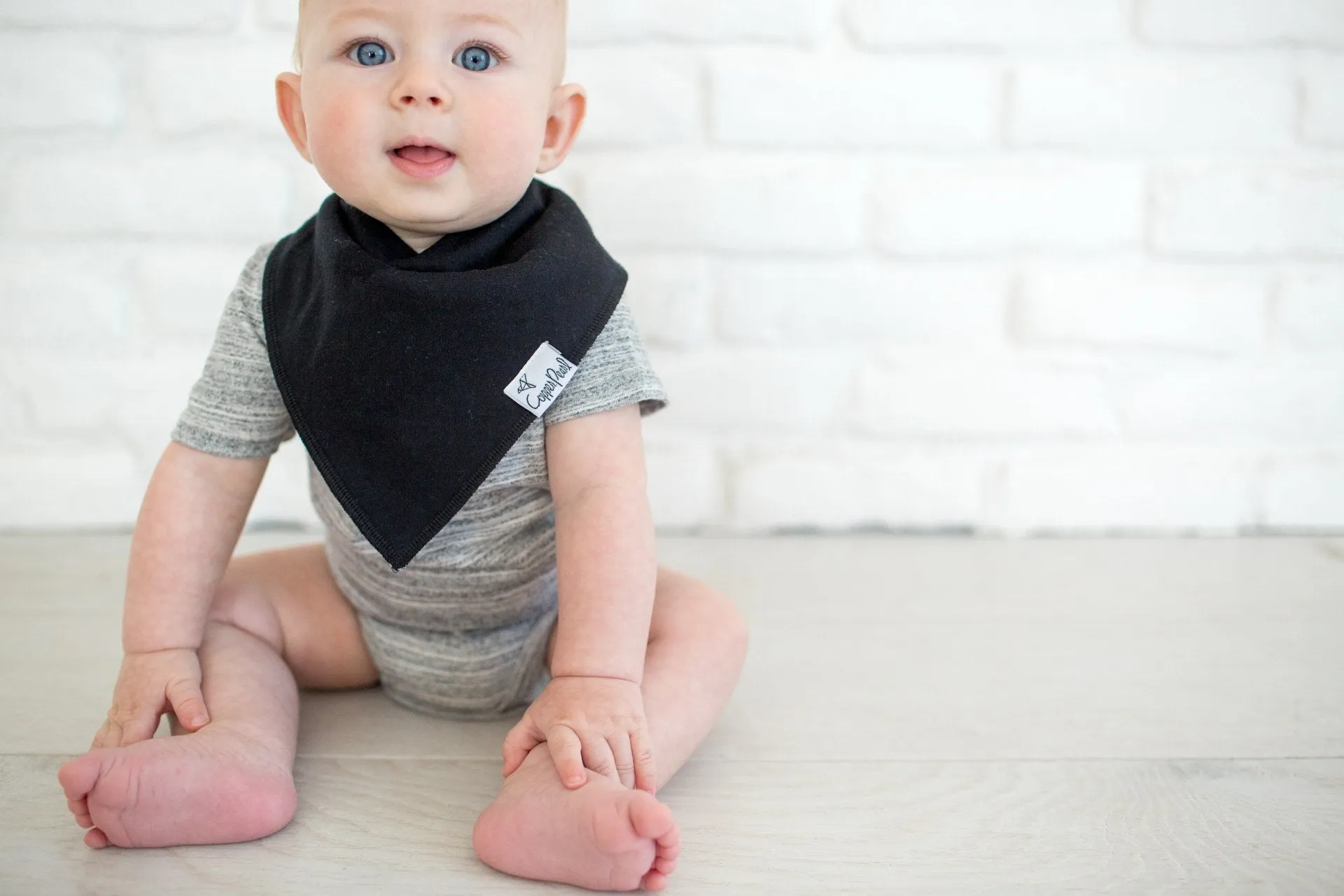 Copper Pearl Black Basics Bandana Bib Set