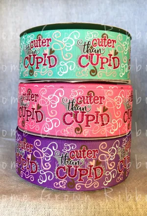 Cuter Than Cupid Valentine's Day USDR Grosgrain Ribbon - 1.5" - Solid Ribbon
