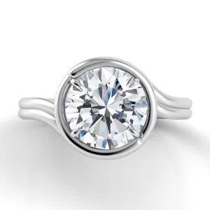 Danhov Abbraccio Double Swirl Diamond Engagement Ring