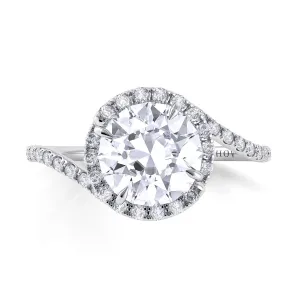 Danhov Abbraccio Swirl Diamond Engagement Ring