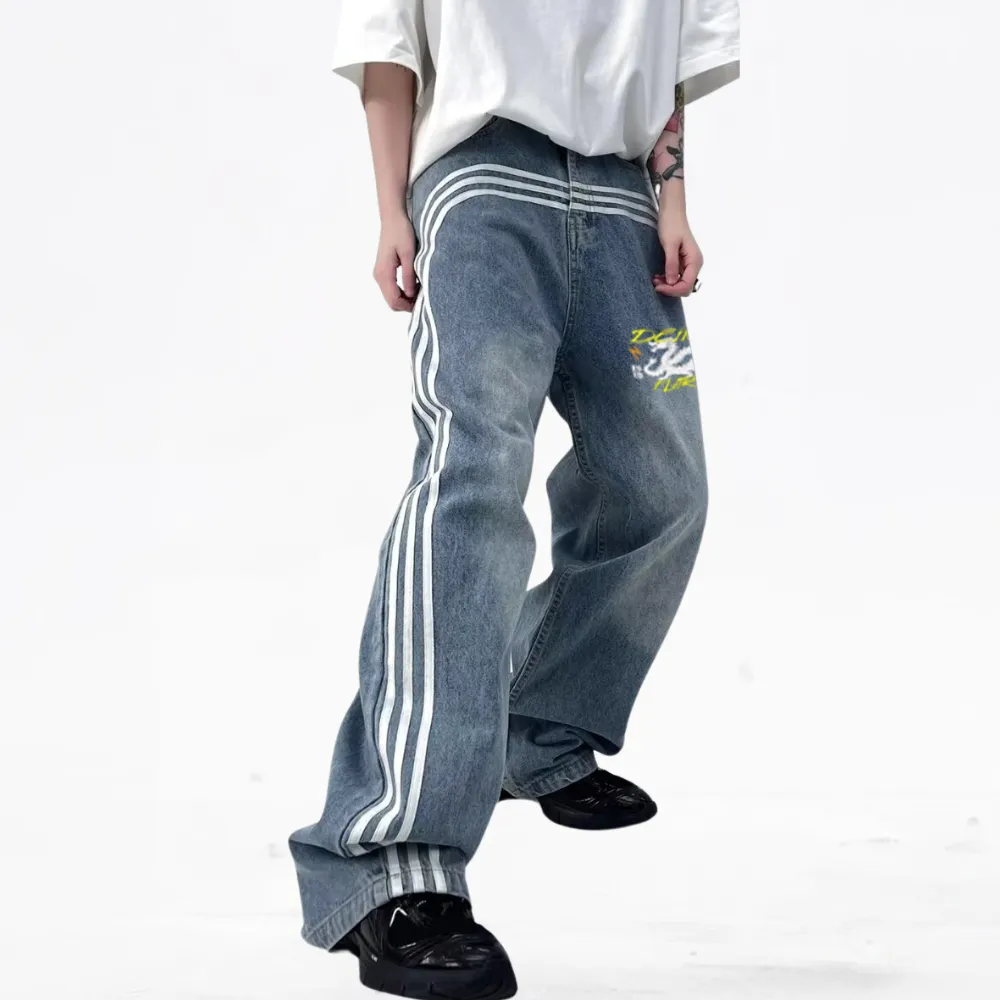 DF| Sport Dragon Print Jeans