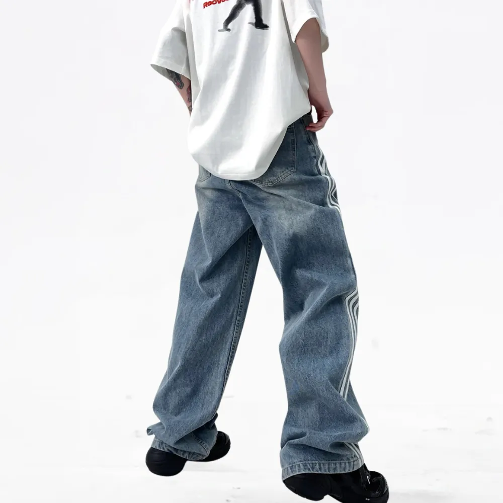 DF| Sport Dragon Print Jeans
