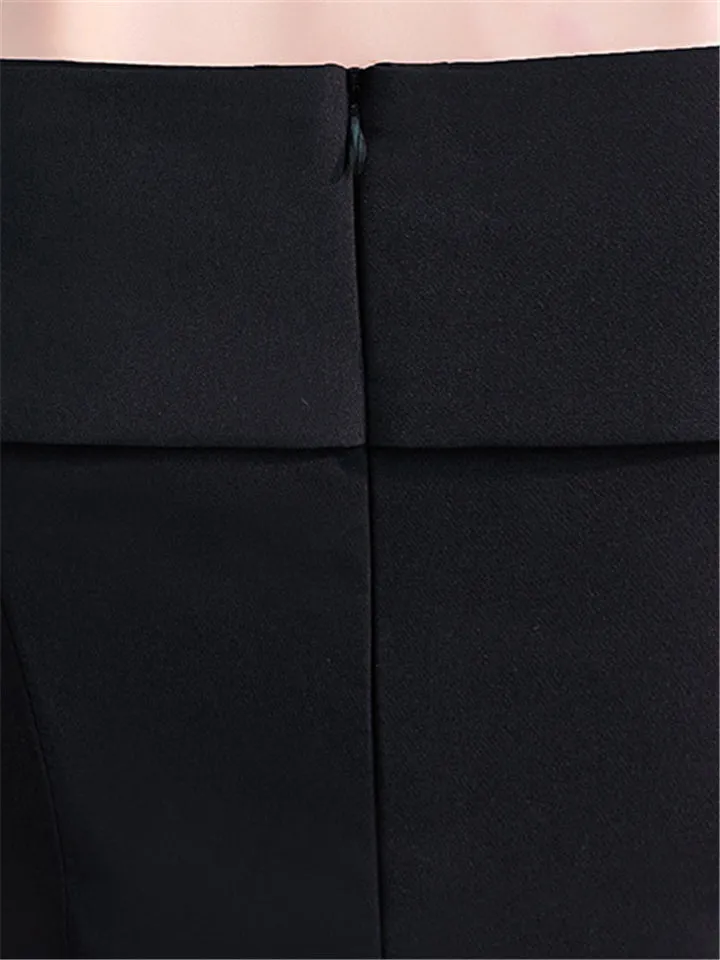 Elegant Sexy Off Shoulder Design Solid Color Full Length Evening Dresses