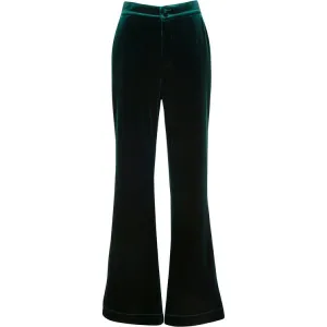Emerald Velvet wide leg Trouser