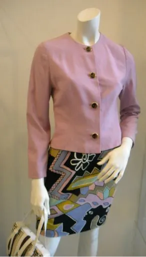 Emo Love Vintage Feraud Lavender Jacket & Print Skirt Set