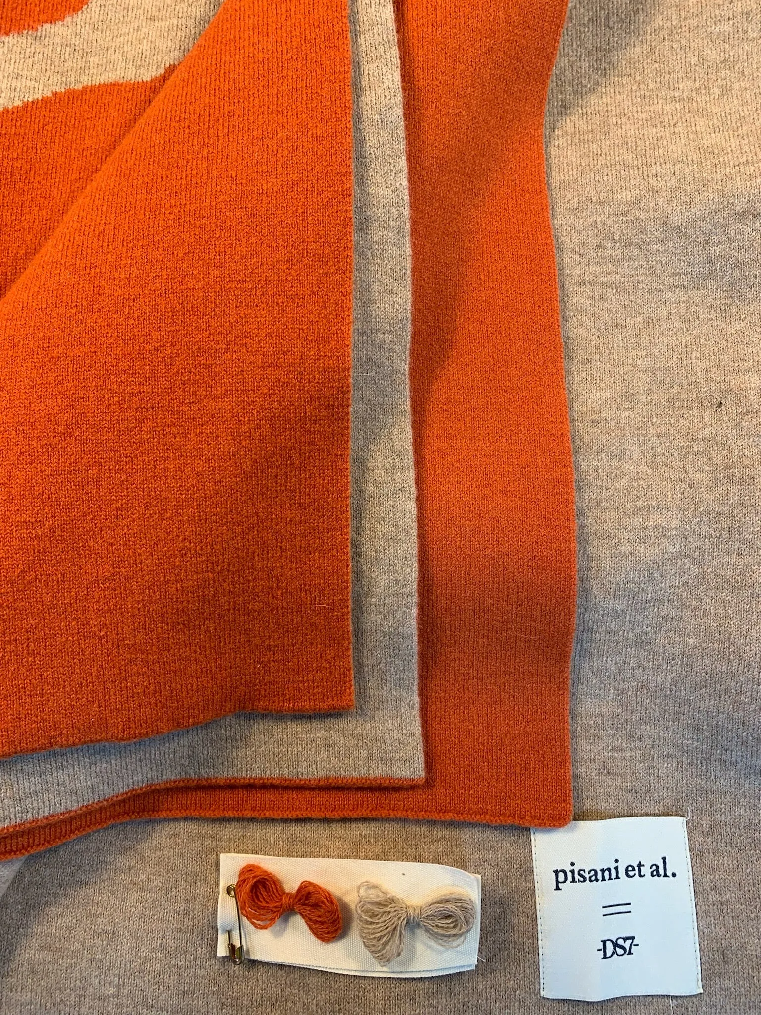 Eterna Wool Blanket - Orange & Mink