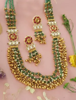 Exclusive Long Pearl Beaded Jewelry Set
