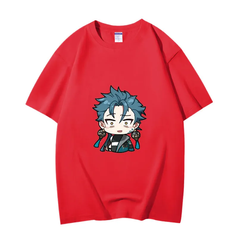 Fashion Anime Wuthering Waves Jiyan 230g GSM Hipster Style Oversized Cotton T-shirt