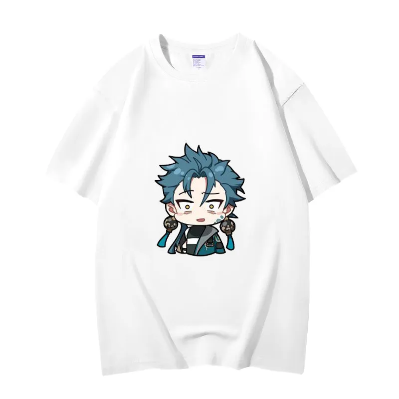Fashion Anime Wuthering Waves Jiyan 230g GSM Hipster Style Oversized Cotton T-shirt