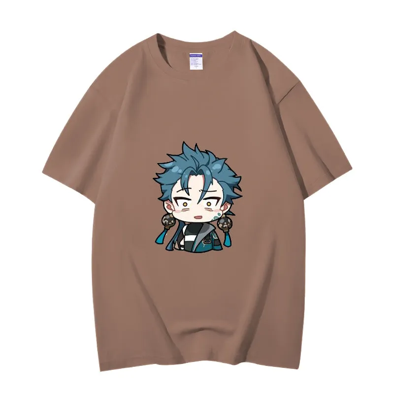 Fashion Anime Wuthering Waves Jiyan 230g GSM Hipster Style Oversized Cotton T-shirt