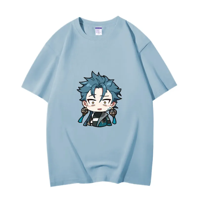 Fashion Anime Wuthering Waves Jiyan 230g GSM Hipster Style Oversized Cotton T-shirt