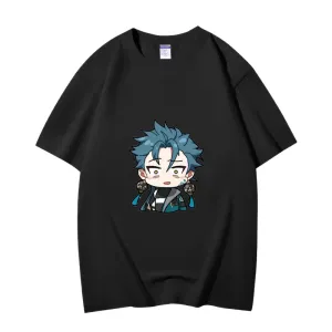 Fashion Anime Wuthering Waves Jiyan 230g GSM Hipster Style Oversized Cotton T-shirt