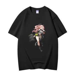 Fashion Anime Zenless Zone Zero Nicole Demara 230g GSM Hipster Style Oversized Cotton T-shirt