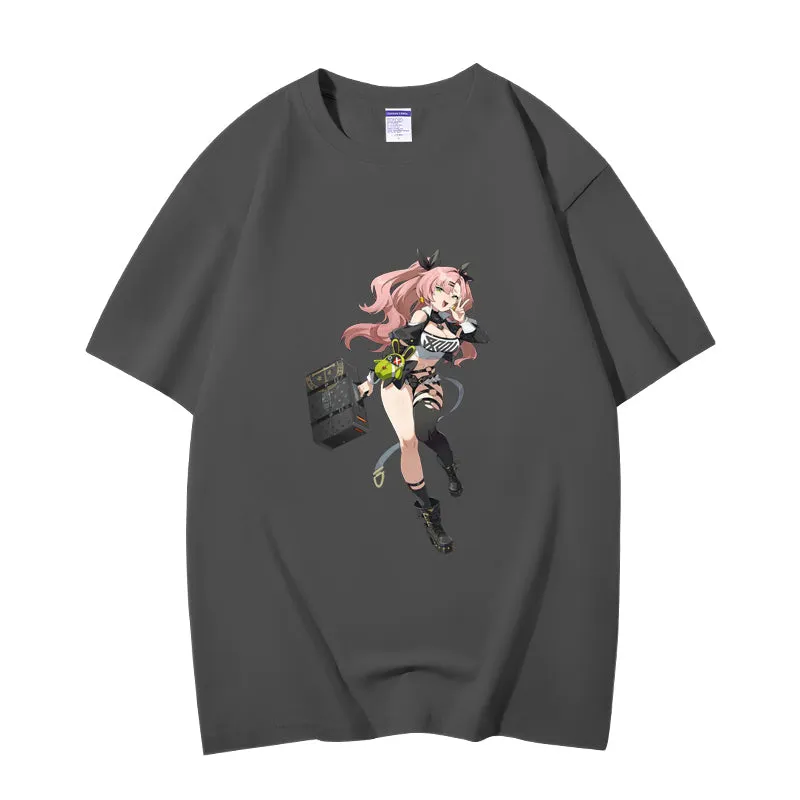 Fashion Anime Zenless Zone Zero Nicole Demara 230g GSM Hipster Style Oversized Cotton T-shirt