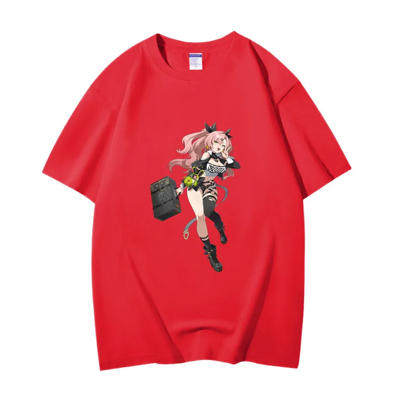 Fashion Anime Zenless Zone Zero Nicole Demara 230g GSM Hipster Style Oversized Cotton T-shirt
