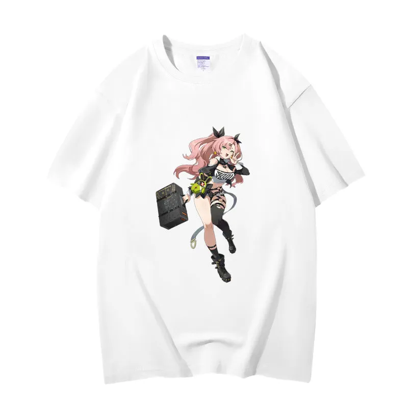 Fashion Anime Zenless Zone Zero Nicole Demara 230g GSM Hipster Style Oversized Cotton T-shirt