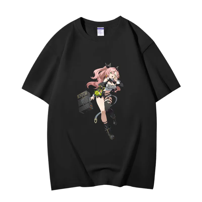 Fashion Anime Zenless Zone Zero Nicole Demara 230g GSM Hipster Style Oversized Cotton T-shirt