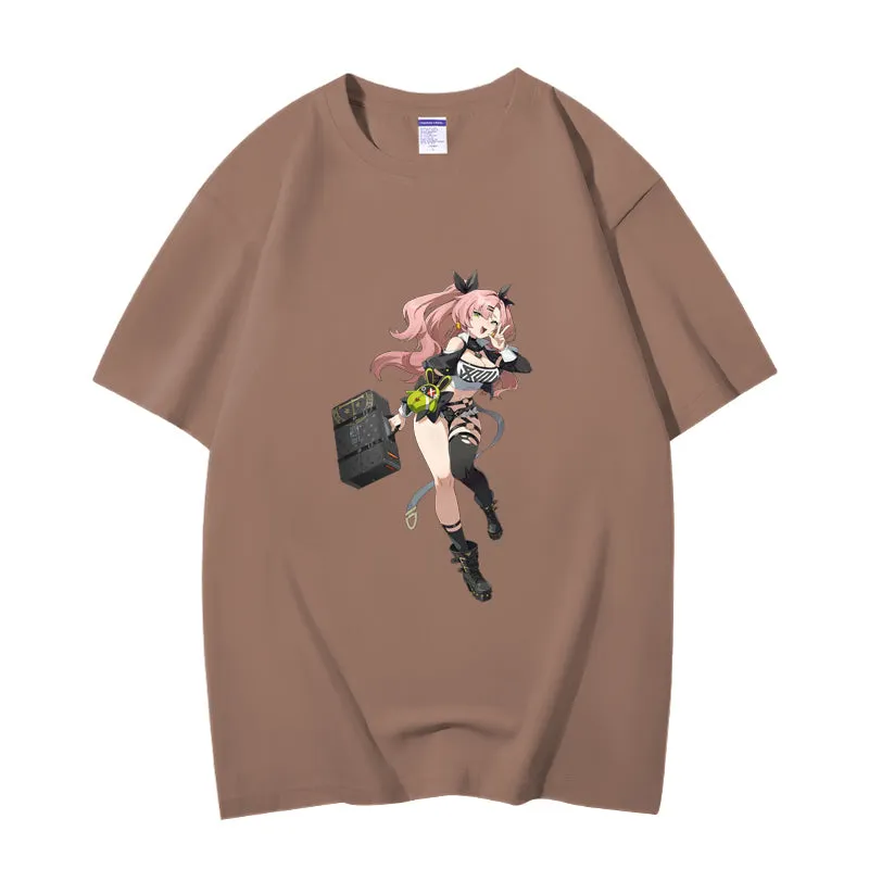 Fashion Anime Zenless Zone Zero Nicole Demara 230g GSM Hipster Style Oversized Cotton T-shirt