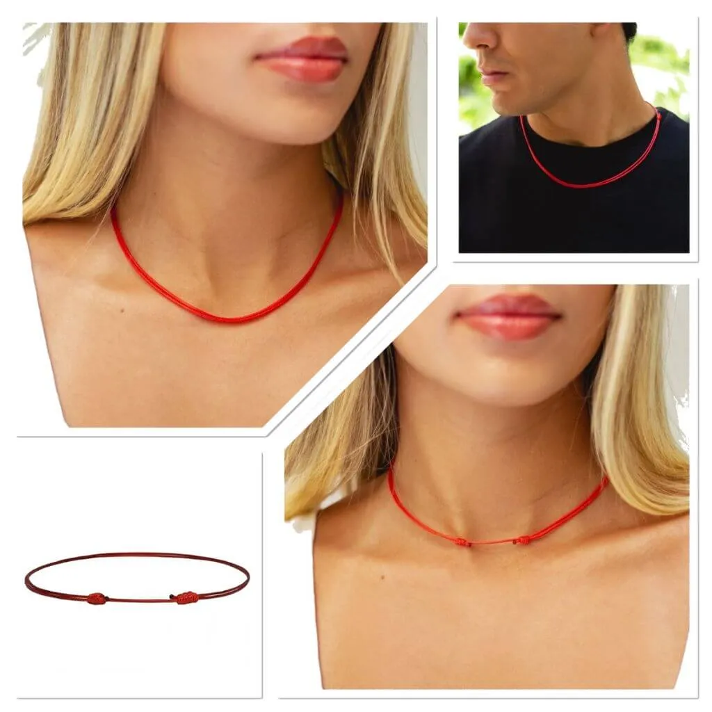 Faux Red Leather Adjustable Choker