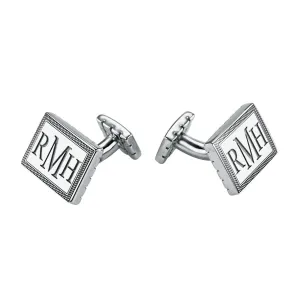 Fink's 18x13mm Rectangle Original Monogram Rope Cufflinks