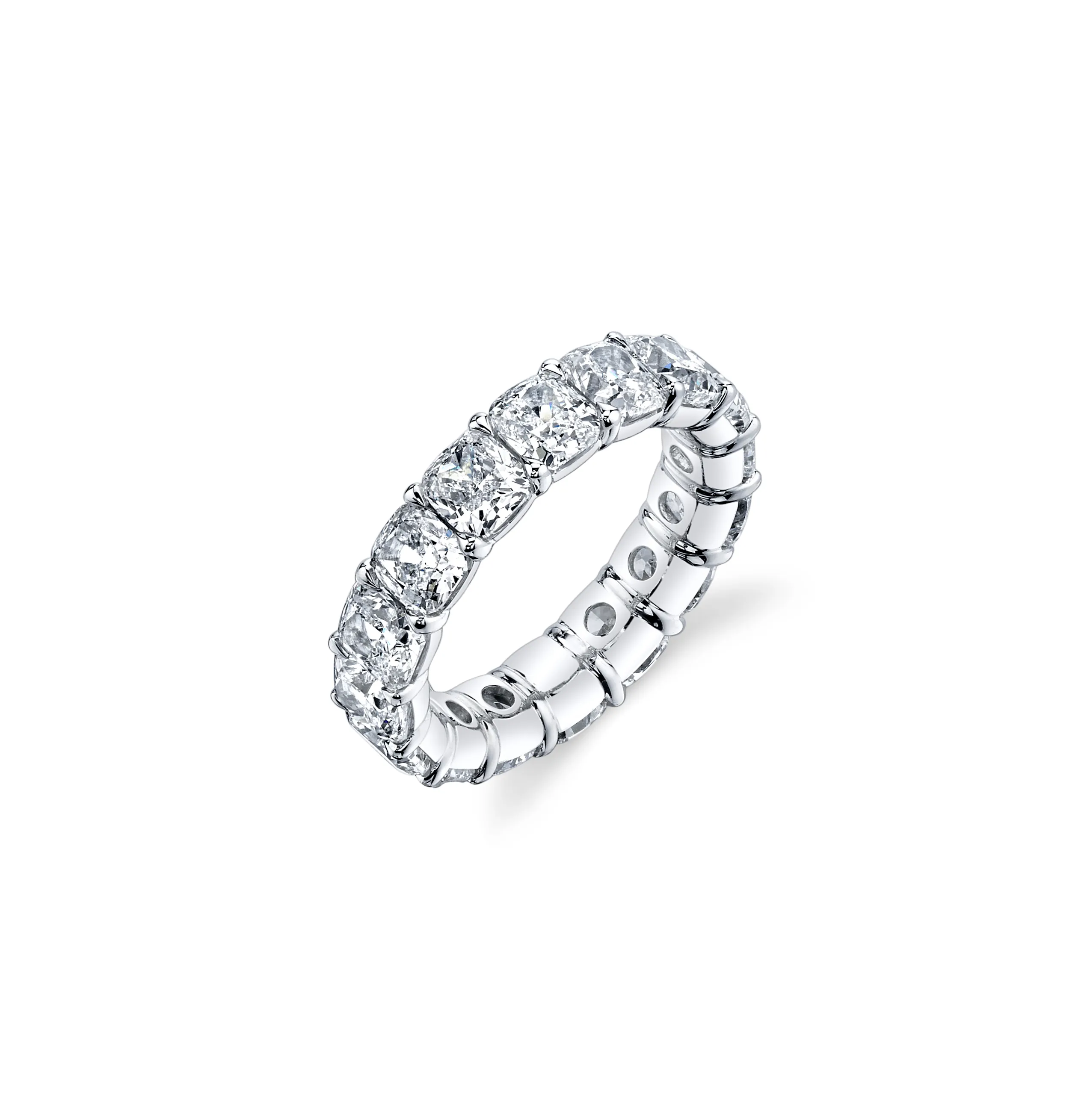 Fink's Exclusive Cushion Diamond Eternity Band in Platinum