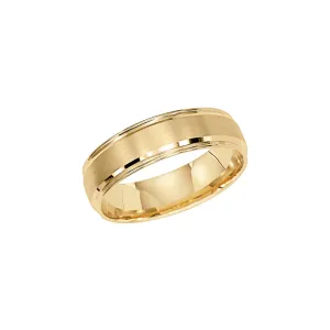 Fink's Men's 6mm 14K Yellow Gold Engraved Wedding Band