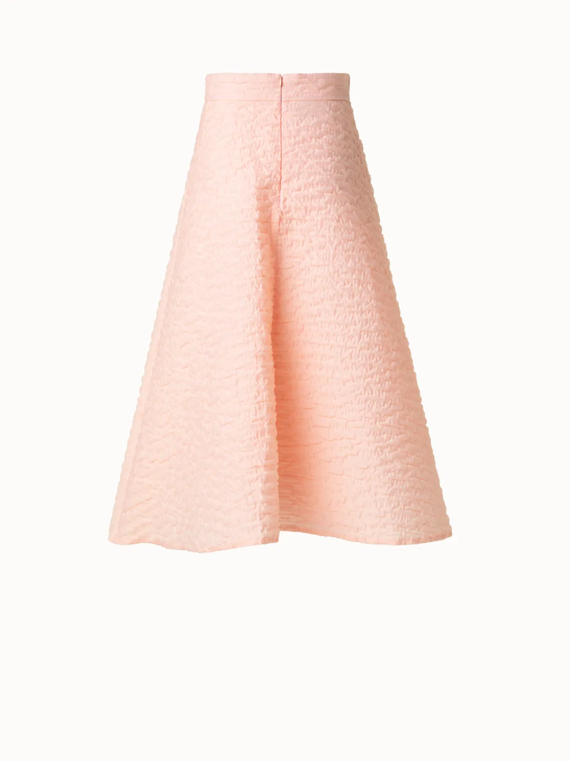 Flared Midi Skirt in 3D Bubble Organza