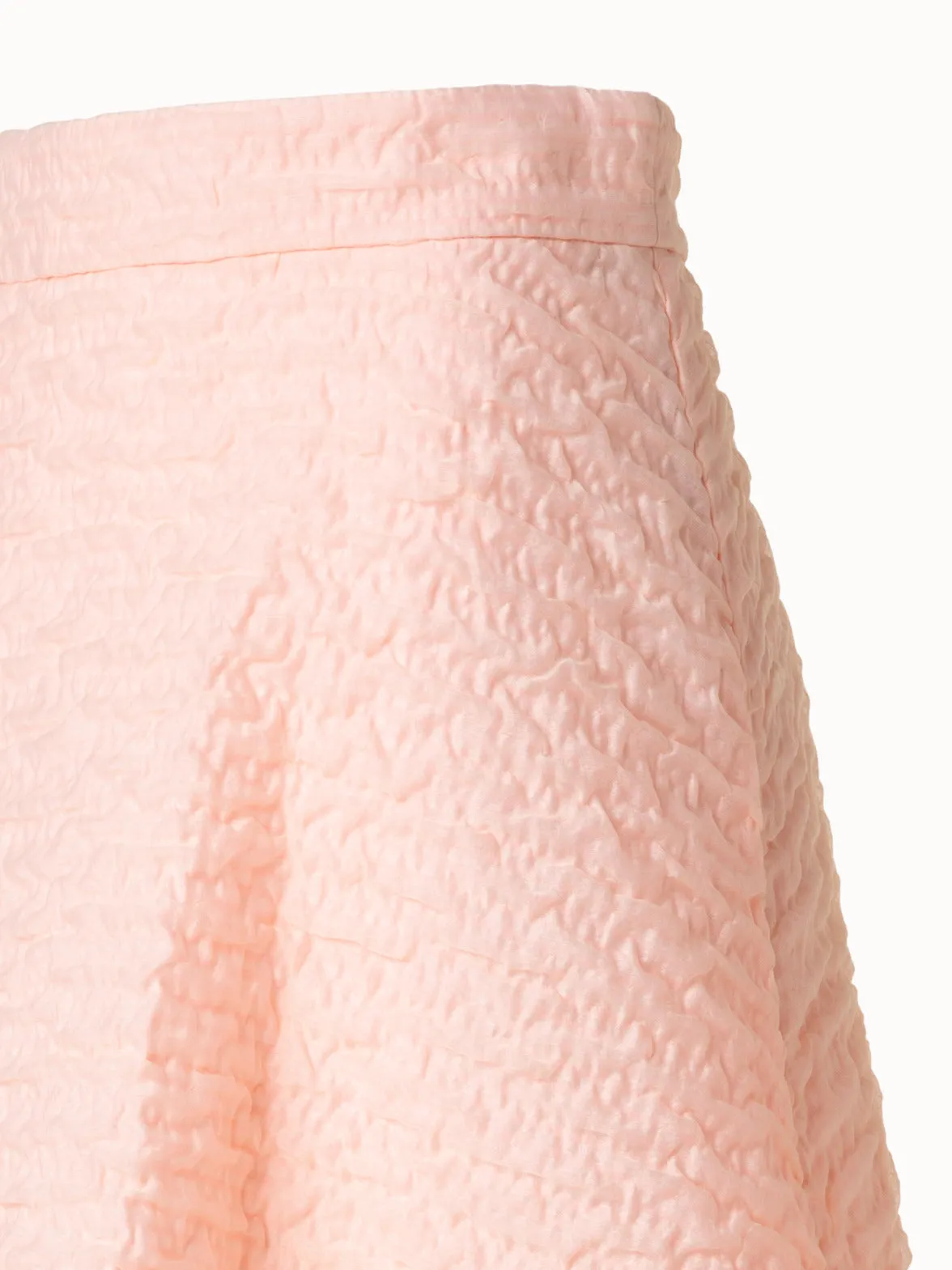 Flared Midi Skirt in 3D Bubble Organza