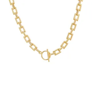Flat Jumbo Link Toggle Necklace