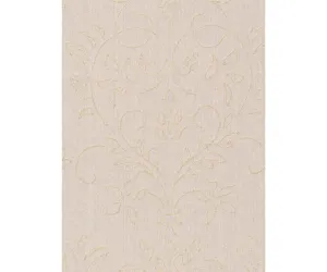 Floral Scroll Textured Metallic Cream 290625 Wallpaper