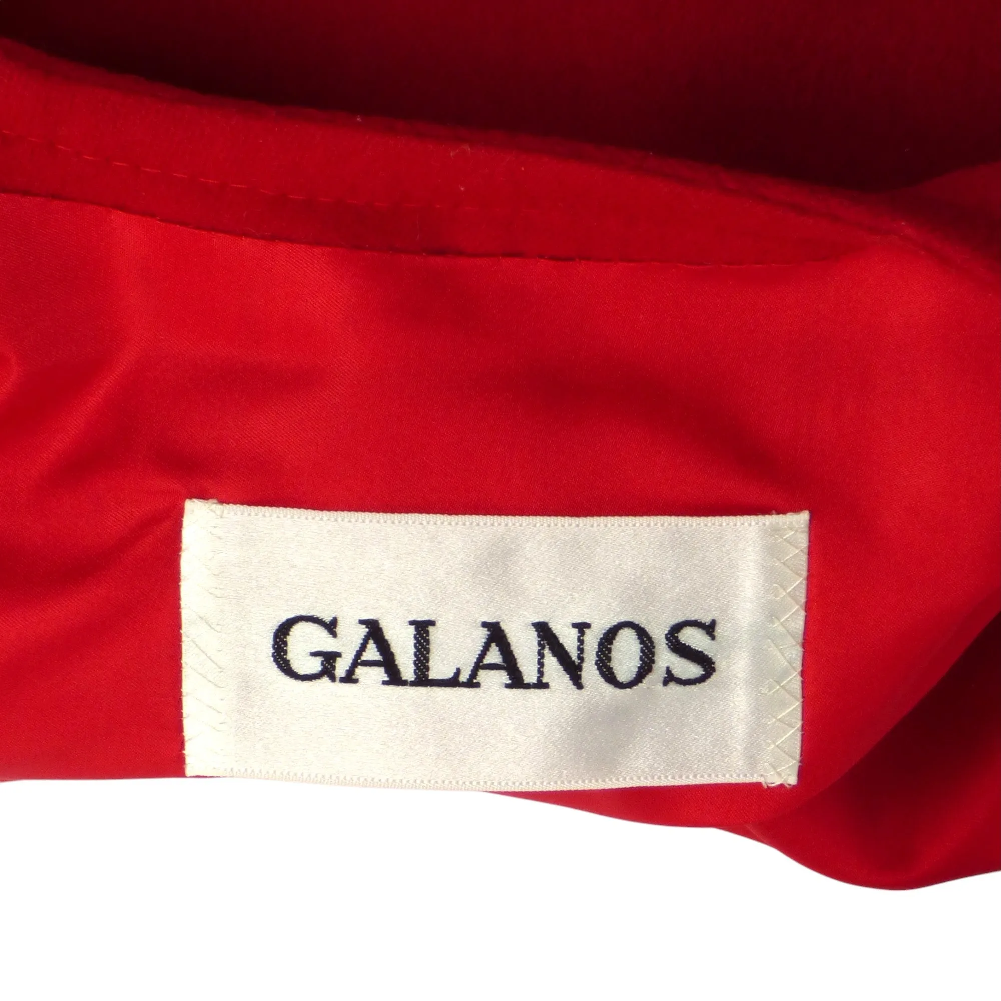 GALANOS- 1980s Red Wool Jacket, Size 8