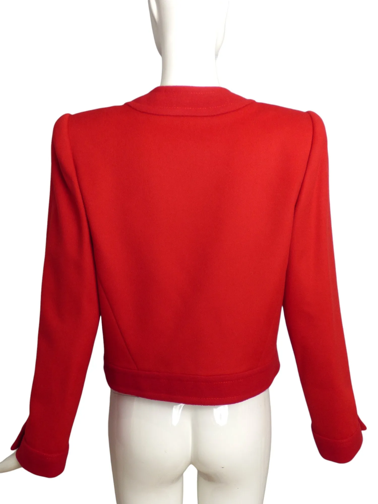 GALANOS- 1980s Red Wool Jacket, Size 8