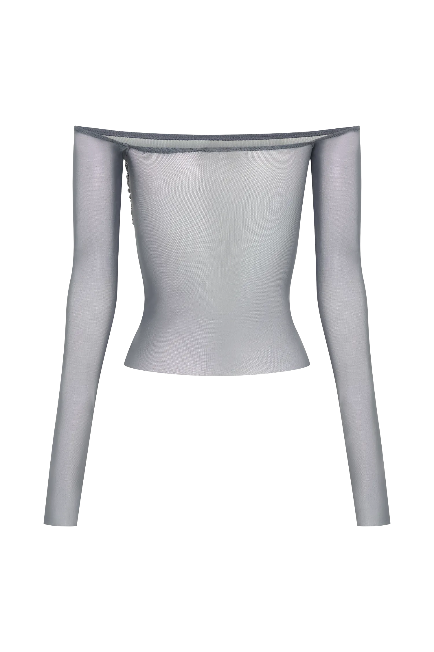 Garcelle Diamante Off Shoulder Top - Gunmetal