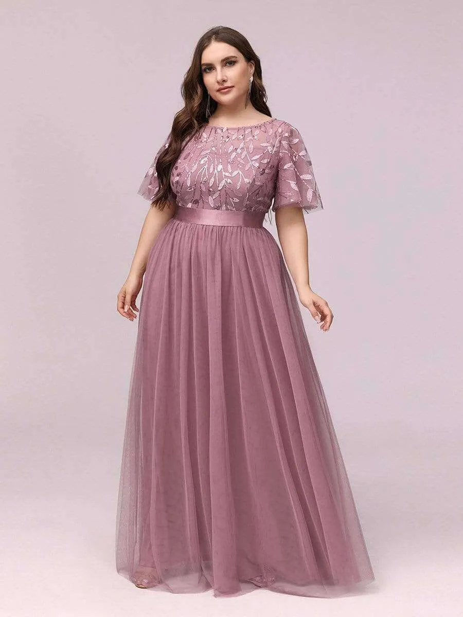 Georgia flutter sleeve tulle bridesmaid dress in dusky rose Express NZ wide
