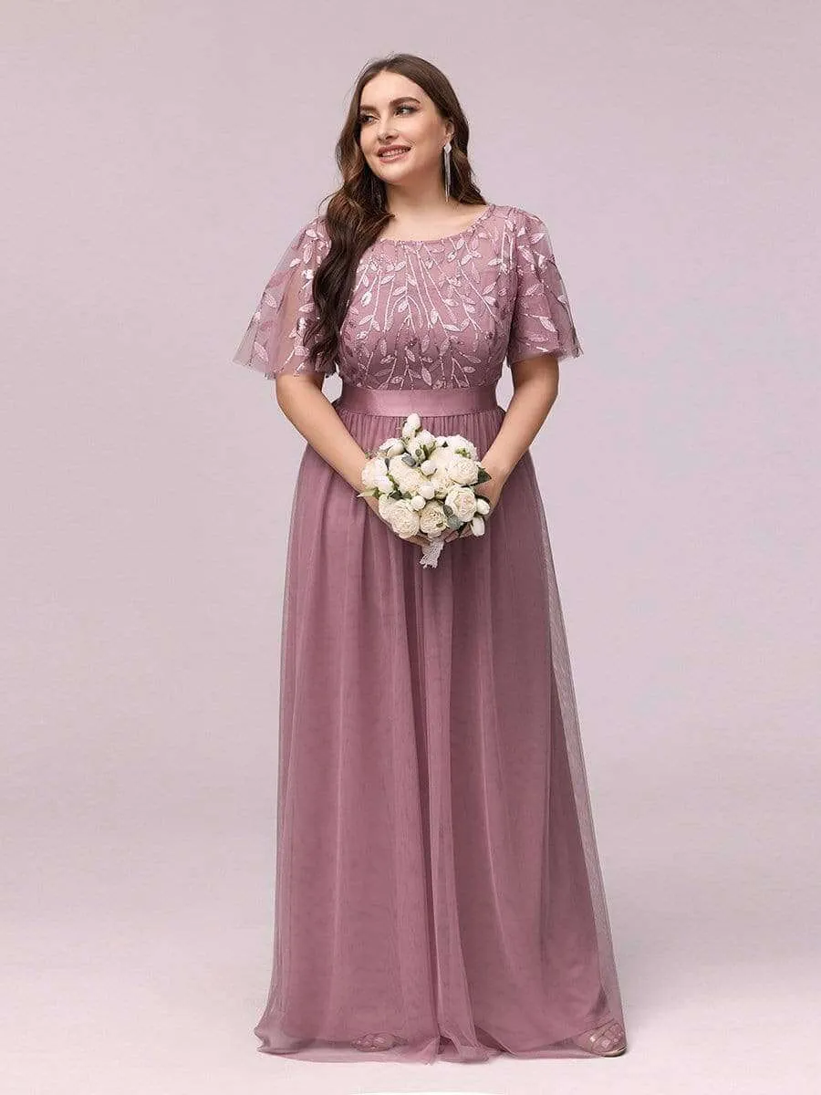 Georgia flutter sleeve tulle bridesmaid dress in dusky rose Express NZ wide
