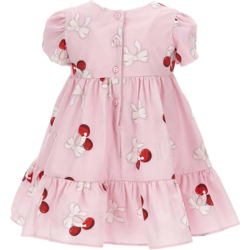 Girls Pink Cherry Dress