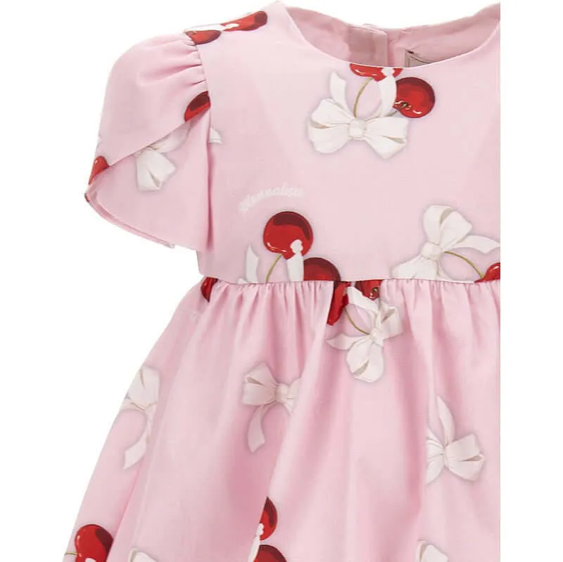 Girls Pink Cherry Dress
