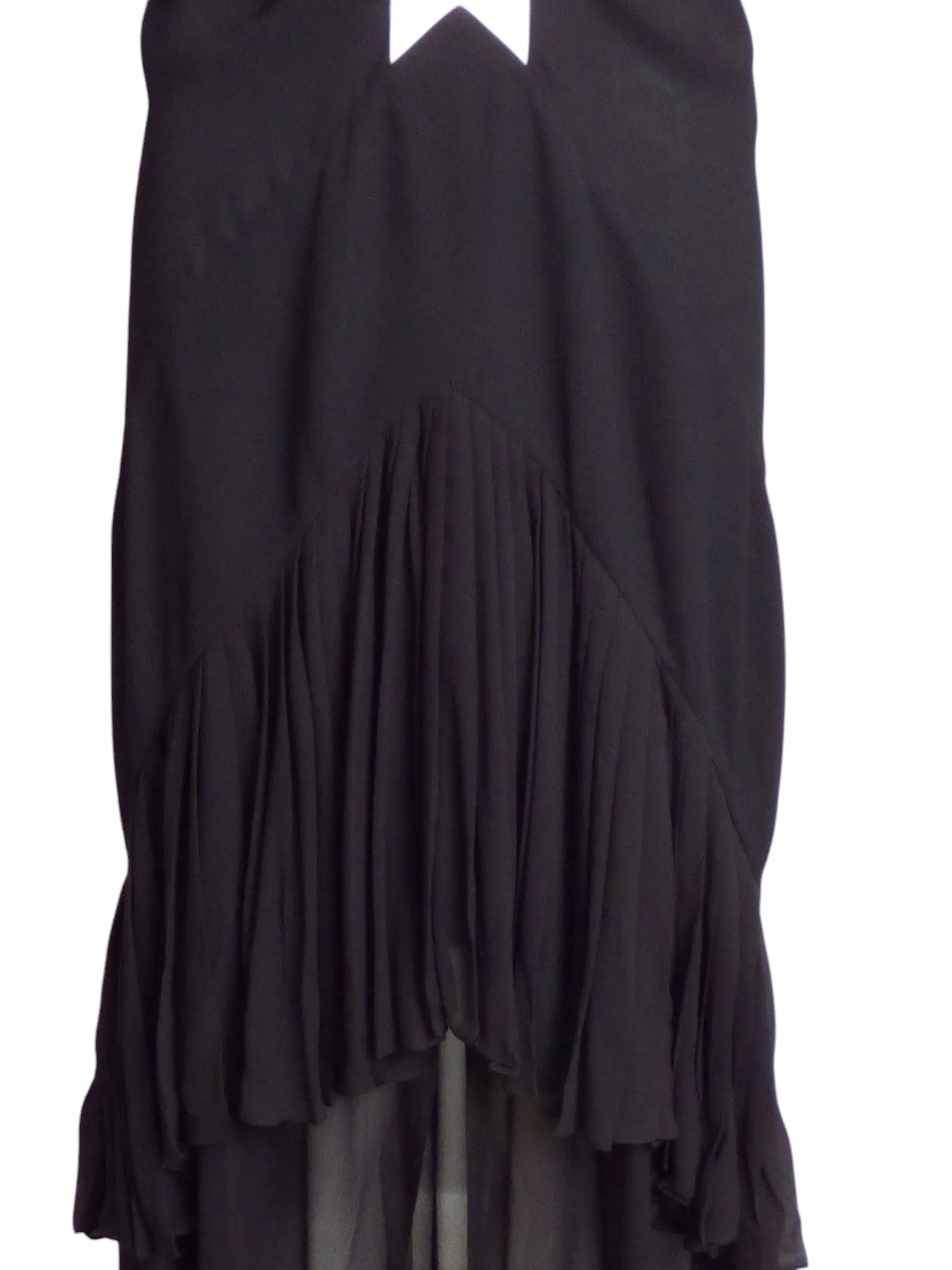 GIVENCHY- NWT 2018 Black Pleated Chiffon Dress, Size 10