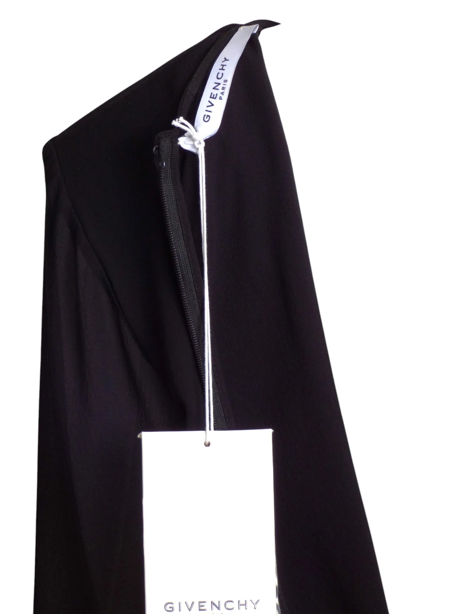 GIVENCHY- NWT 2018 Black Pleated Chiffon Dress, Size 10