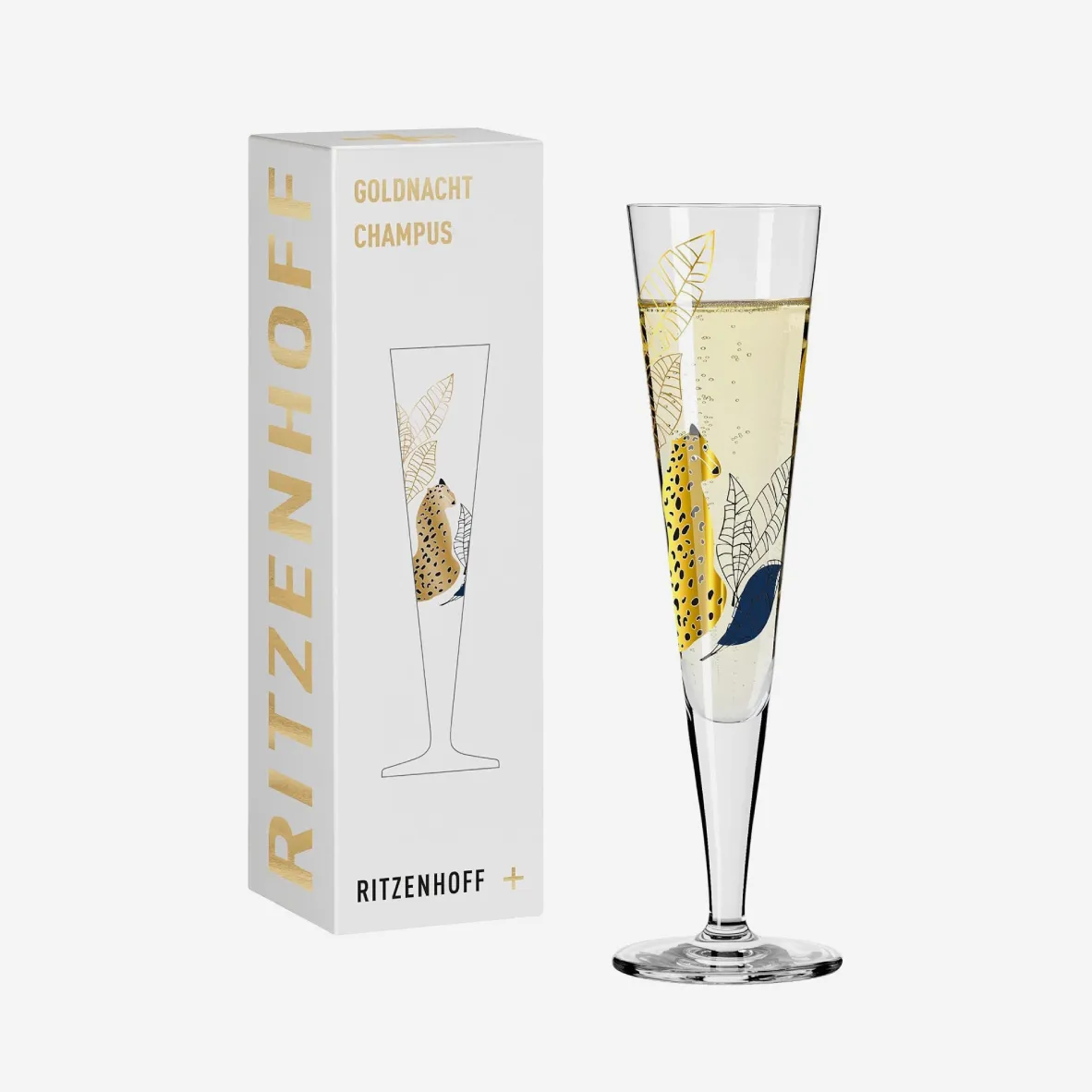 GoldNight Champagne Glass - Concetta Lorenzo