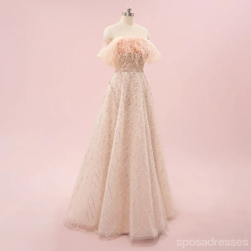 Gorgeous A-line Off Shoulder Maxi Long Party Prom Dresses,Evening Dress,13526