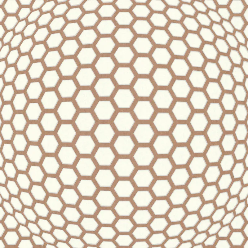 Graphics Honeycomb White Brown 255358 Wallpaper